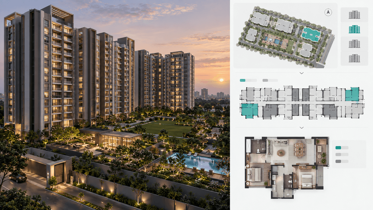 Apartment project with building floor and unit inventory